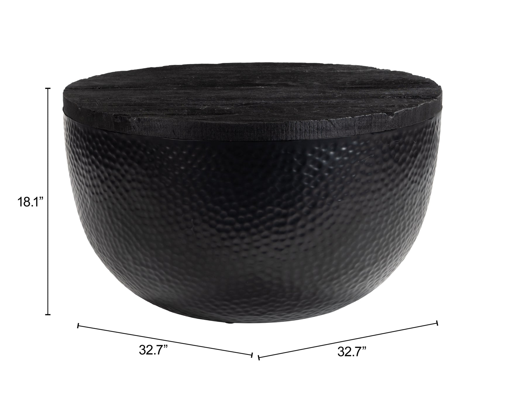 Duskan Black Storage Coffee Table - Ornate Home