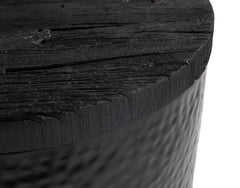 Duskan Black Storage Side Table - Ornate Home