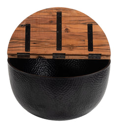 Duskan Natural & Black Storage Coffee Table - Ornate Home