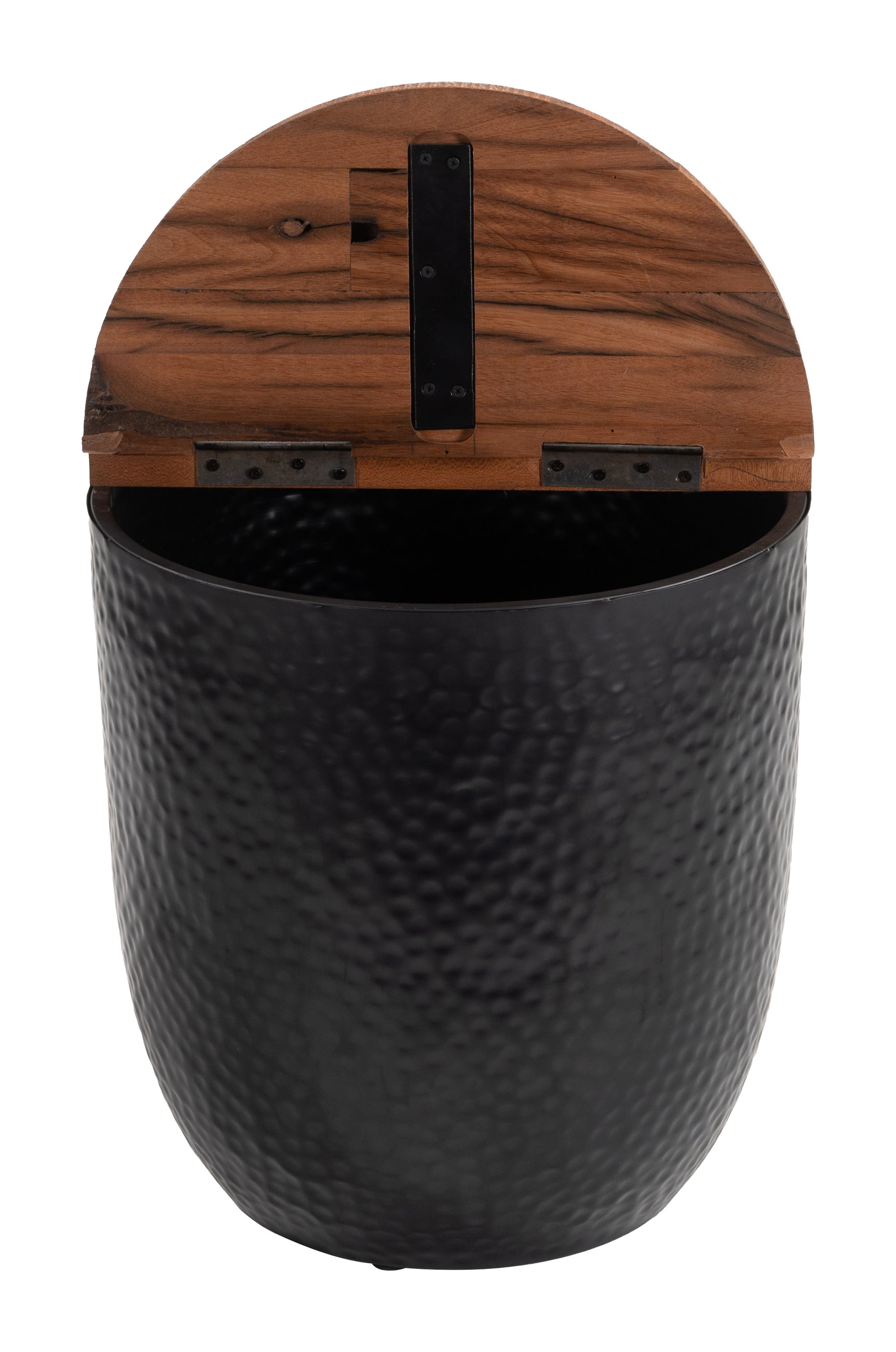 Duskan Natural & Black Storage Side Table - Ornate Home