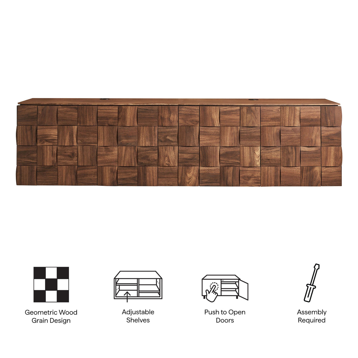 Duskin Walnut Wall Mounted Accent Cabinet