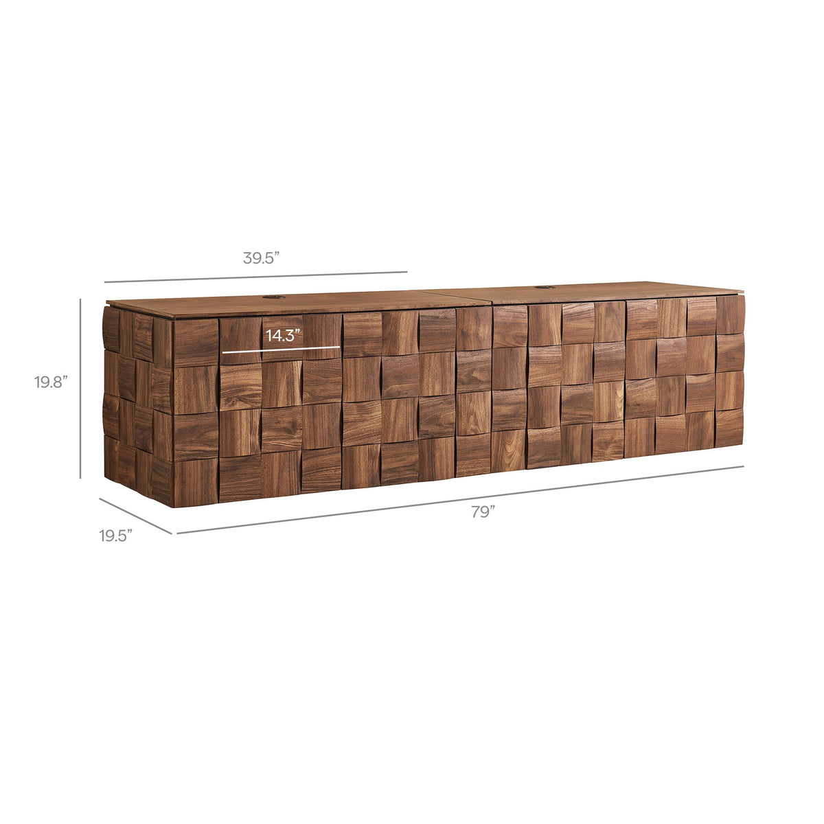 Duskin Walnut Wall Mounted Accent Cabinet