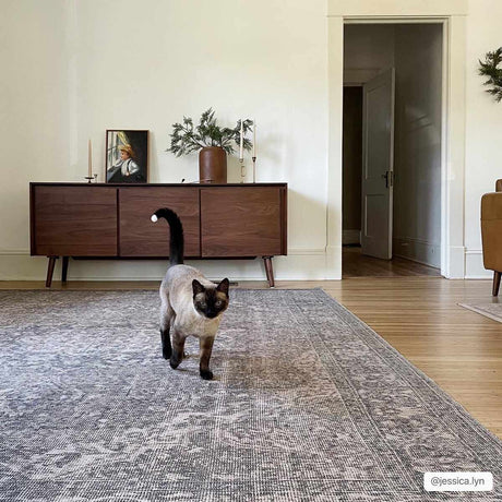 Dusty Sage Greenpoint Medallion Washable Area Rug - Ornate Home