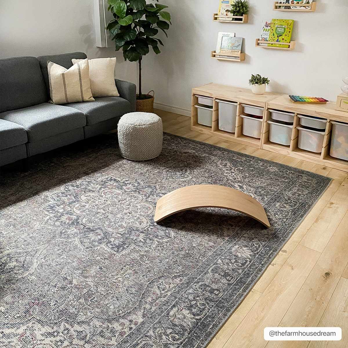 Dusty Sage Greenpoint Medallion Washable Area Rug - Ornate Home