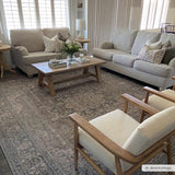 Dusty Sage Greenpoint Medallion Washable Area Rug - Ornate Home