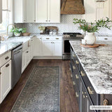 Dusty Sage Greenpoint Medallion Washable Area Rug - Ornate Home