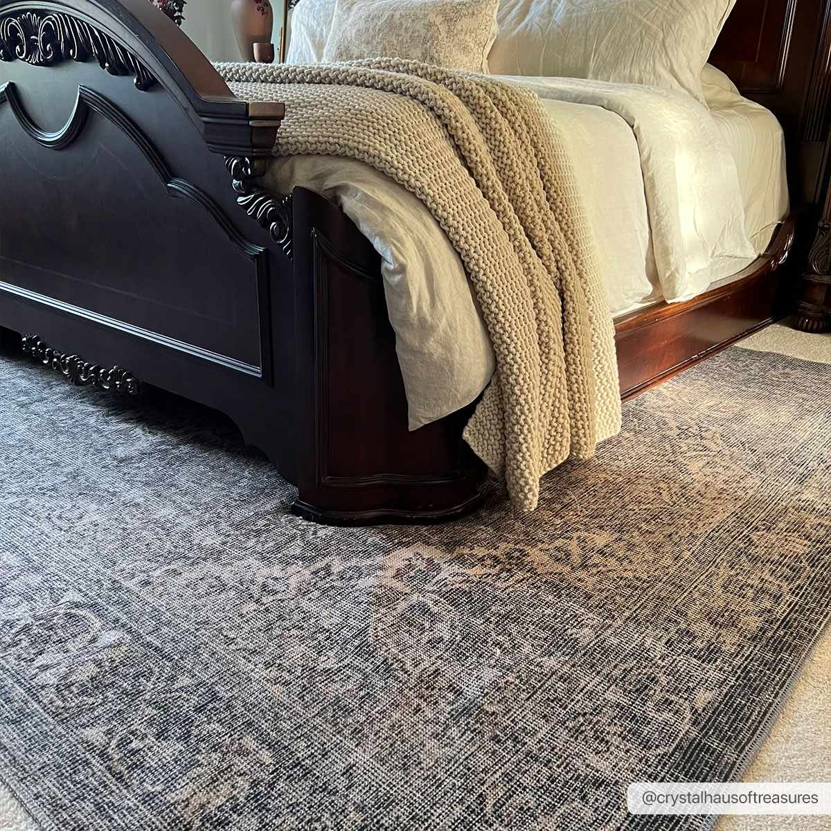 Dusty Sage Greenpoint Medallion Washable Area Rug - Ornate Home