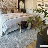 Dusty Sage Greenpoint Medallion Washable Area Rug - Ornate Home