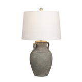Dutton Matte Green/Beige Table Lamp - Ornate Home