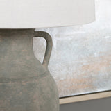 Dutton Matte Green/Beige Table Lamp - Ornate Home