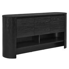 Duval Black 62 Inch Oval Sideboard - Ornate Home