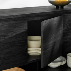 Duval Black 62 Inch Oval Sideboard - Ornate Home