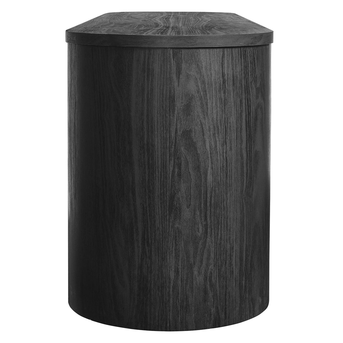 Duval Black 71 Inch Oval TV Cabinet - Ornate Home