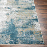 Duval Blue Abstract Area Rug - Ornate Home
