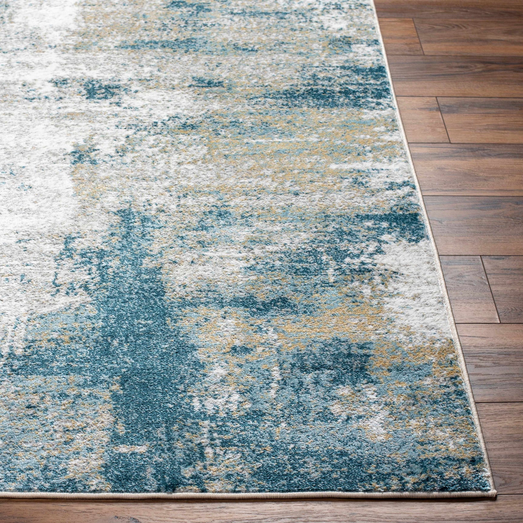 Duval Blue Abstract Area Rug - Ornate Home