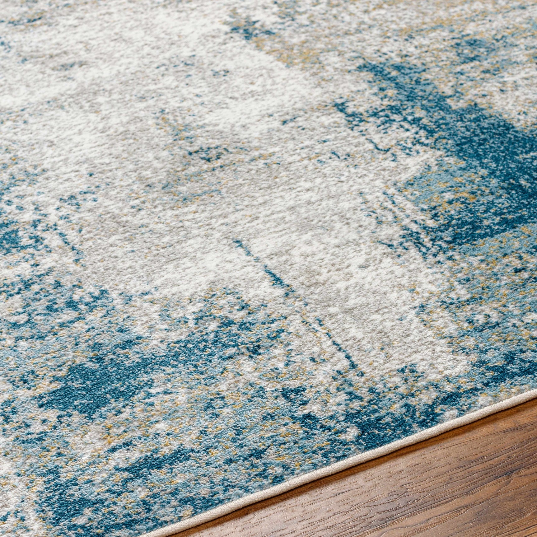 Duval Blue Abstract Area Rug - Ornate Home