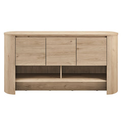 Duval Light Oak 62 Inch Oval Sideboard - Ornate Home