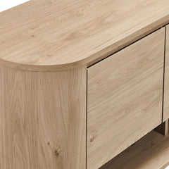Duval Light Oak 62 Inch Oval Sideboard - Ornate Home