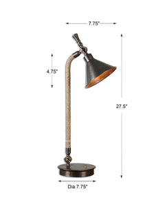 Duvall Task Bronze/Brown Lamp - Ornate Home