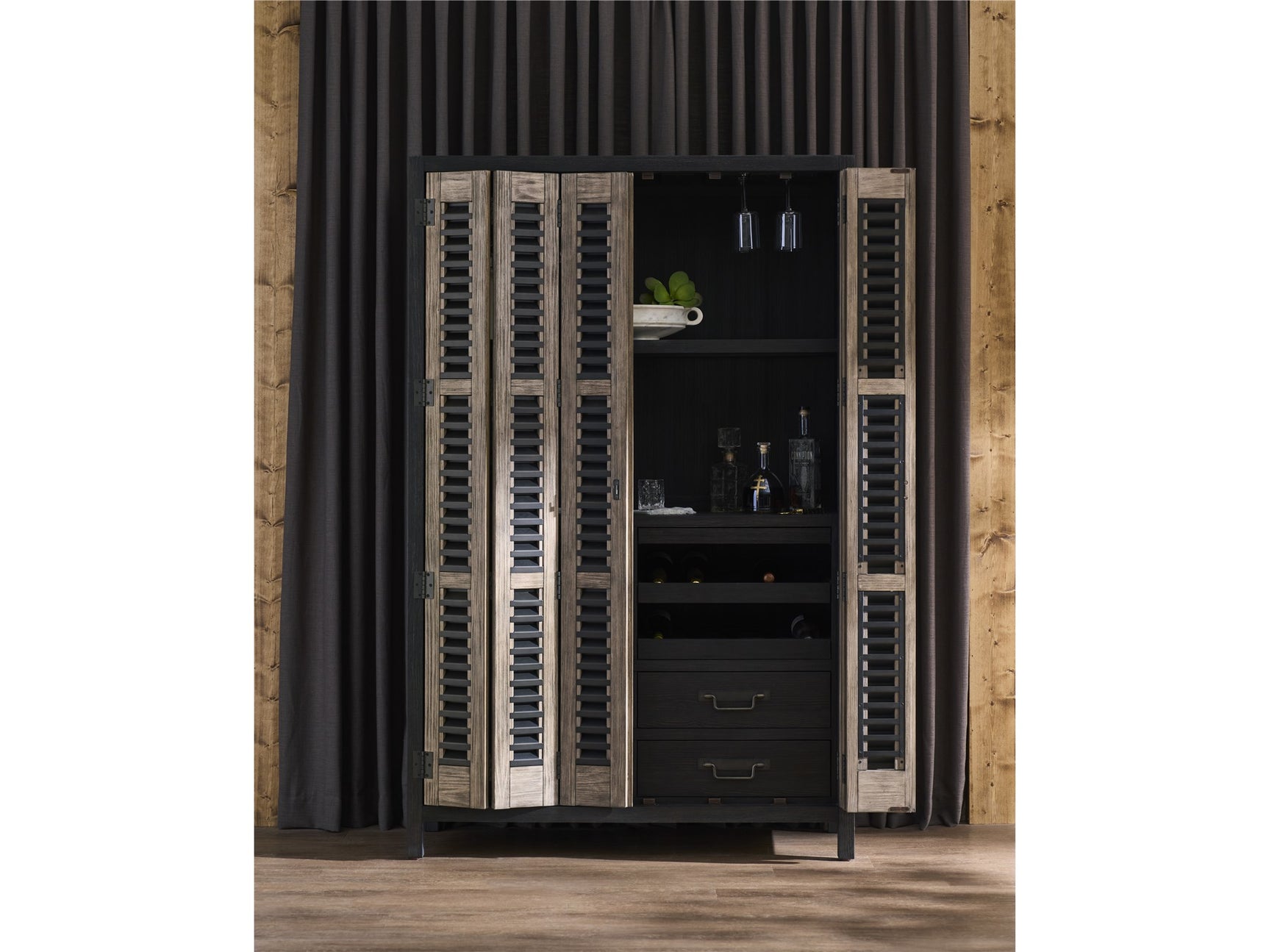 Dwell Basalt/Boulder Bar Cabinet - Ornate Home