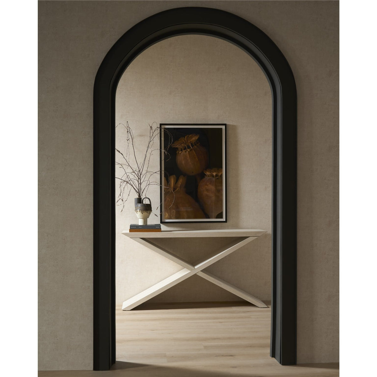 Universal Furniture Dwell River Rock Cross Console | Ornate Home