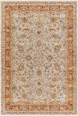 Dyan Cream Textured Rug with Fringes - Ornate Home
