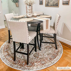 Dyan Cream Textured Rug with Fringes - Ornate Home