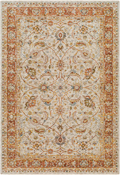 Dyan Cream Textured Rug with Fringes - Ornate Home