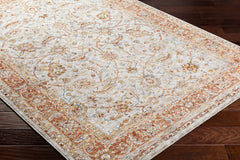 Dyan Cream Textured Rug with Fringes - Ornate Home