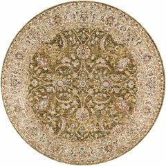 Dyan Green Textured Rug with Fringes - Ornate Home