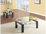 Dyer Black 2-piece Rectangular Coffee and End Table Set - Ornate Home