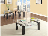 Dyer Black 3-piece Rectangular Coffee and End Table Set - Ornate Home