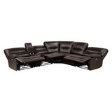 Dyersburg Brown 6-Piece Power Reclining Sectional - Ornate Home
