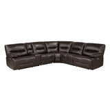 Dyersburg Brown 6-Piece Power Reclining Sectional - Ornate Home