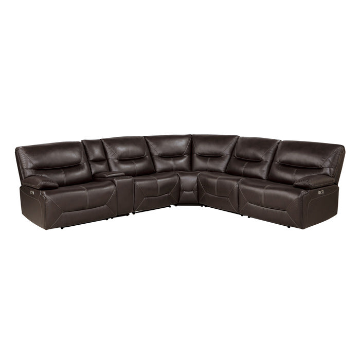 Dyersburg Brown 6-Piece Power Reclining Sectional - Ornate Home