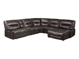 Dyersburg Brown 6-Piece Power Reclining Sectional with Right Chaise - Ornate Home