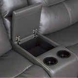 Dyersburg Gray 6-Piece Power Reclining Sectional with Left Chaise - Ornate Home