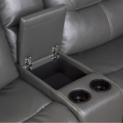 Dyersburg Gray 6-Piece Power Reclining Sectional with Left Chaise - Ornate Home