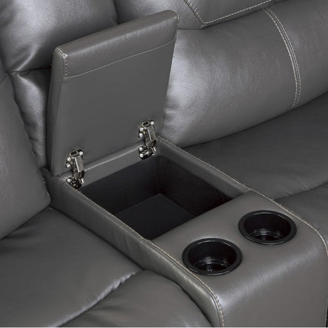 Dyersburg Gray 6-Piece Power Reclining Sectional with Left Chaise - Ornate Home