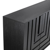 Dylan Black 4 Door Sideboard - Ornate Home
