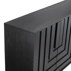 Dylan Black 4 Door Sideboard - Ornate Home