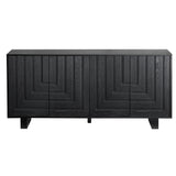 Dylan Black 4 Door Sideboard - Ornate Home