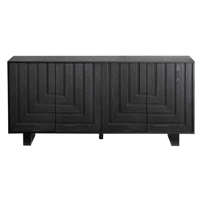 Dylan Black 4 Door Sideboard - Ornate Home