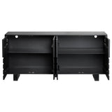 Dylan Black 4 Door Sideboard - Ornate Home