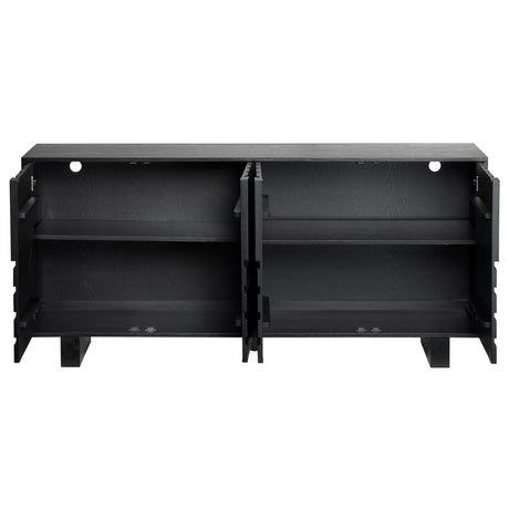 Dylan Black 4 Door Sideboard - Ornate Home