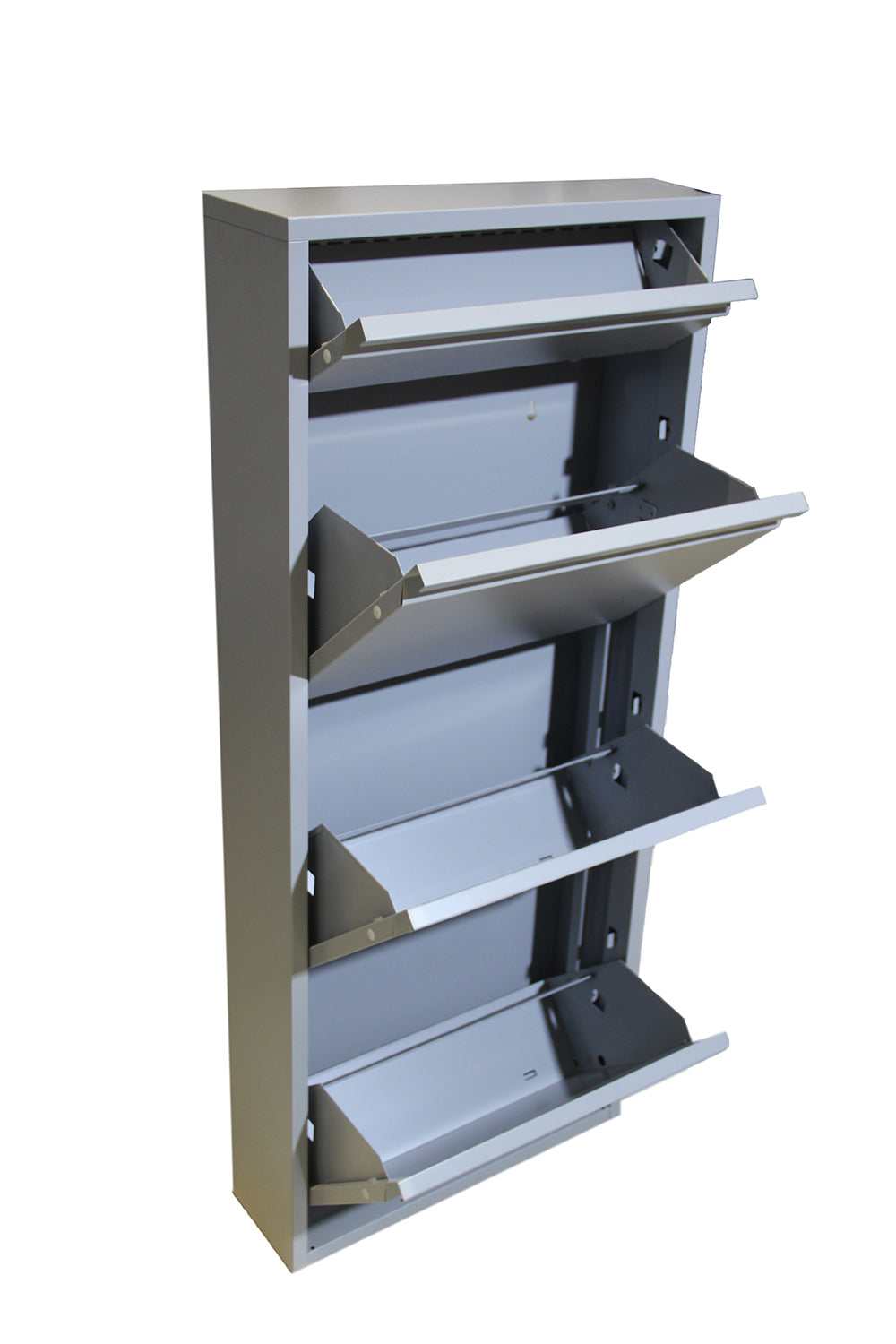 Dylan Gray Metal 4 Doors Shoe Cabinet - Ornate Home