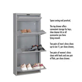 Dylan Gray Metal 4 Doors Shoe Cabinet - Ornate Home