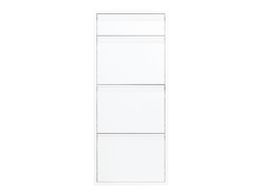 Dylan White Metal 4 Doors Shoe Cabinet - Ornate Home