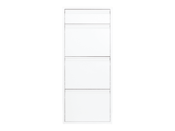 Dylan White Metal 4 Doors Shoe Cabinet - Ornate Home