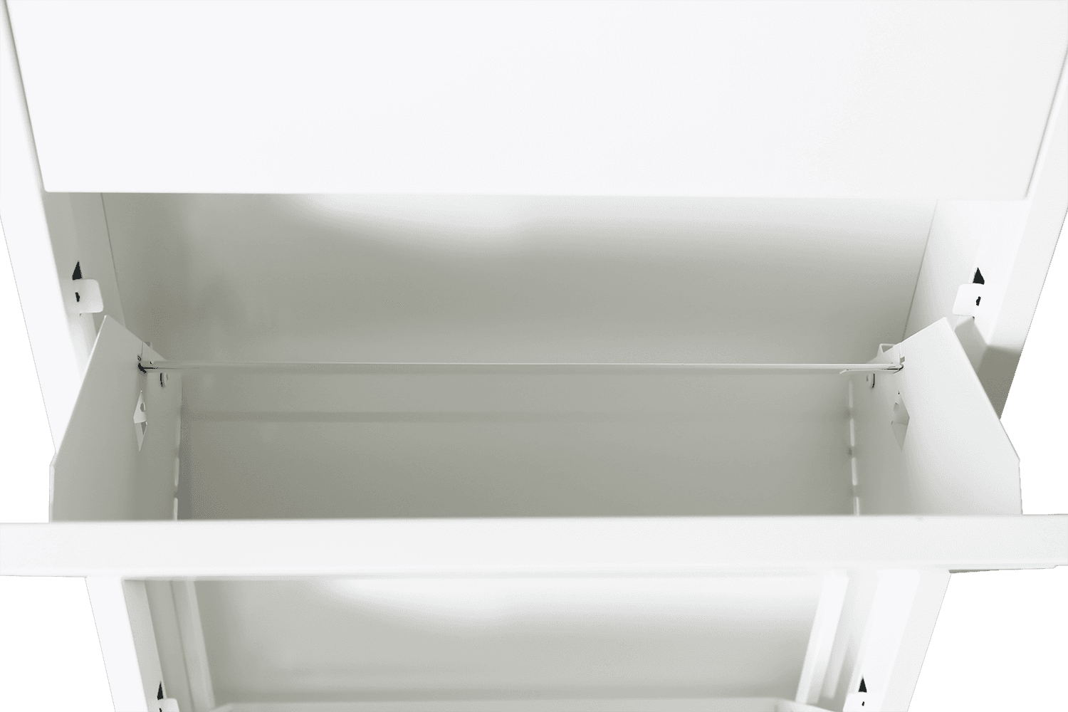 Dylan White Metal 4 Doors Shoe Cabinet - Ornate Home